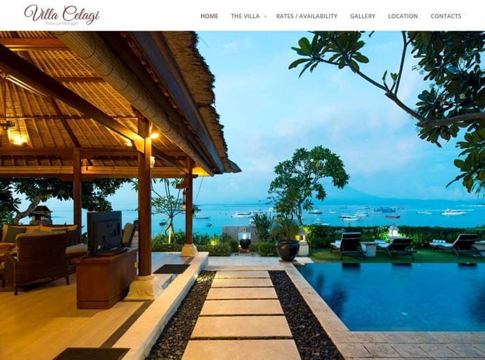 Website for Villa Celagi