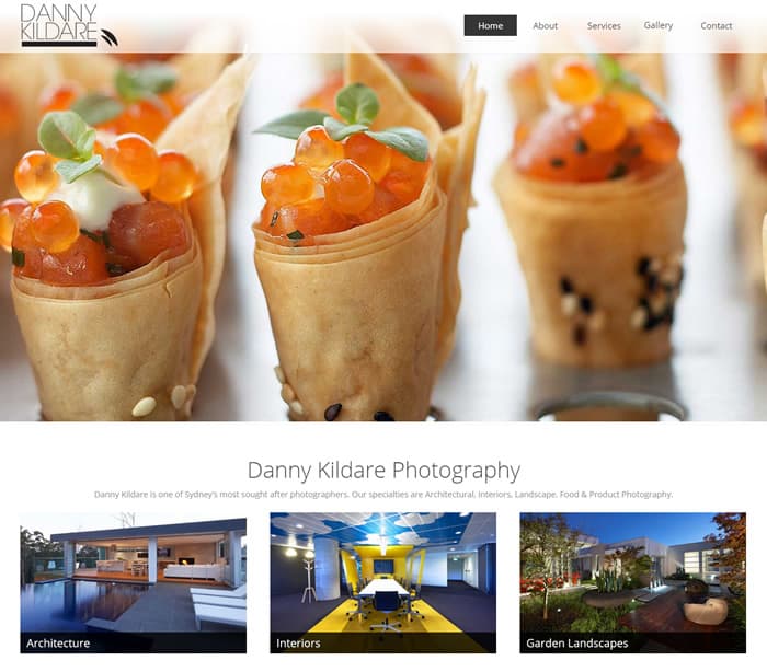 Web Design for Danny Kildare Photography